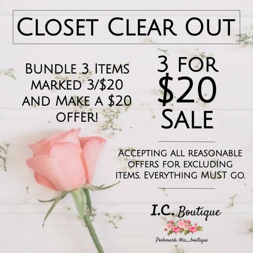 CLOSET CLEAR OUT | 3 FOR $20 BUNDLE SALE